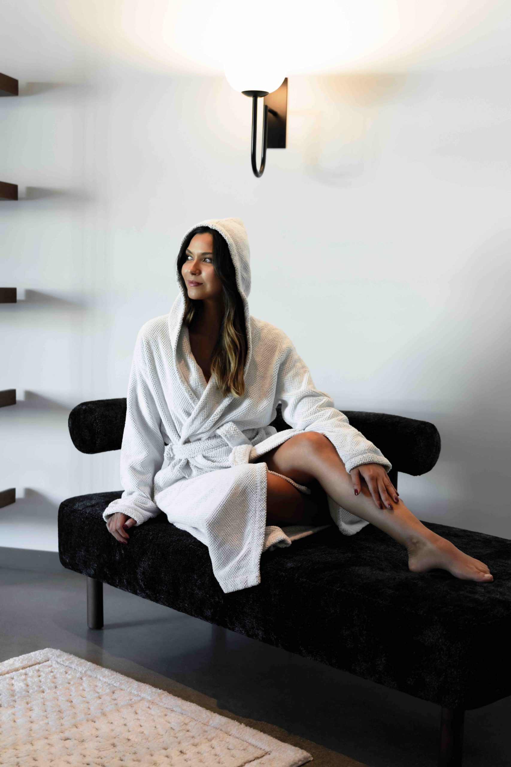 Bad och Morgonrock Linen Waffle Miljö