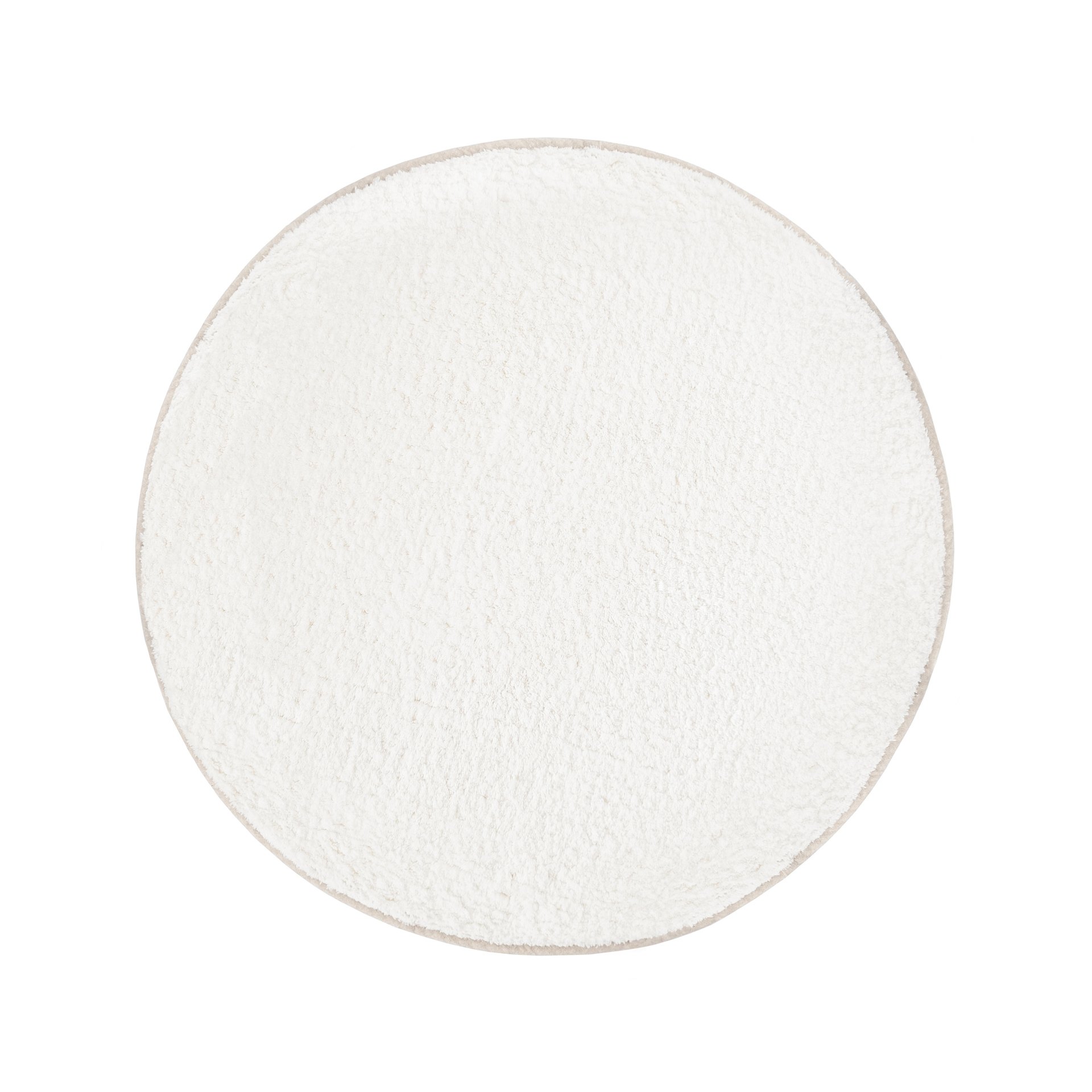 Badrumsmatta Linen Snow Rund