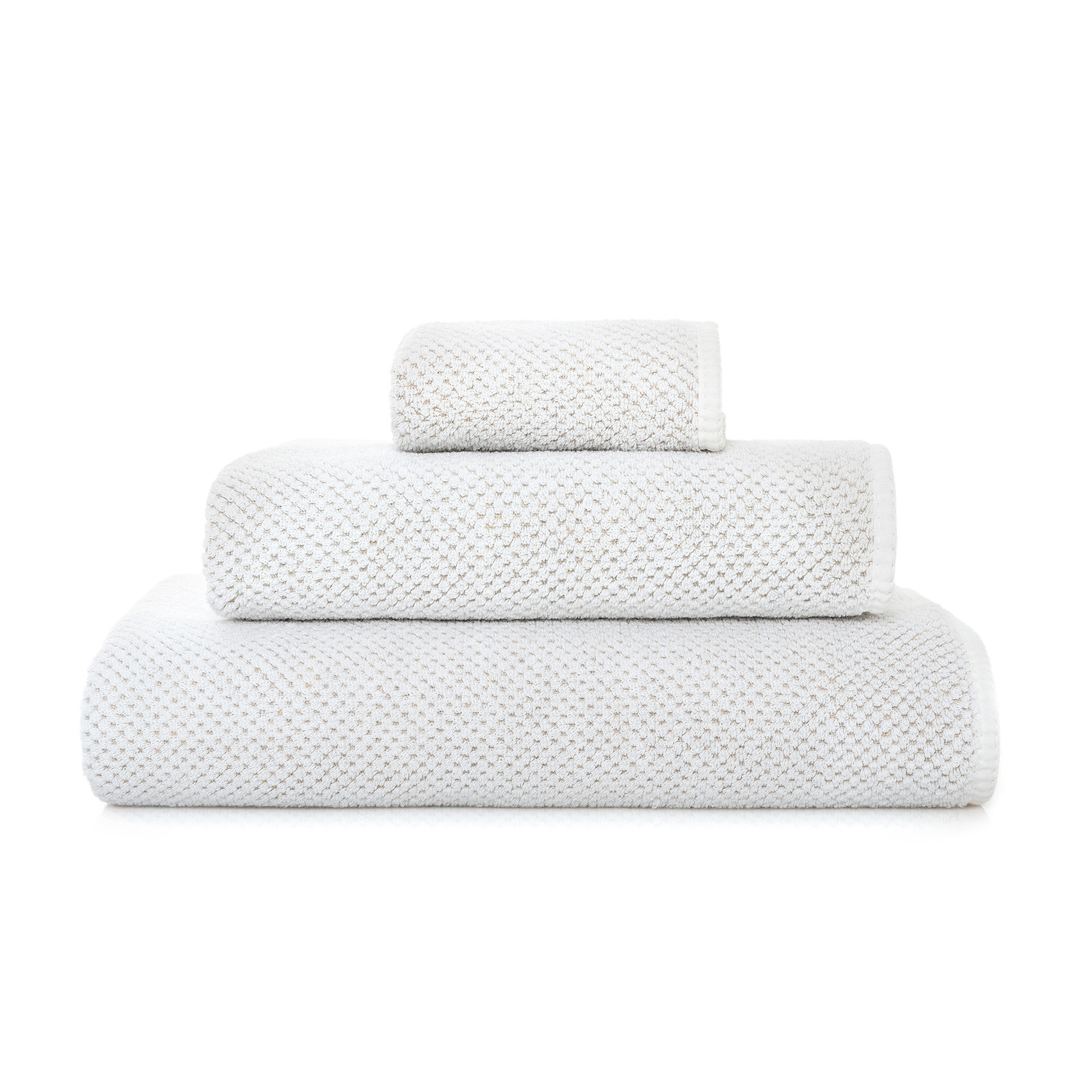 Handdukar Linen Waffle Vit